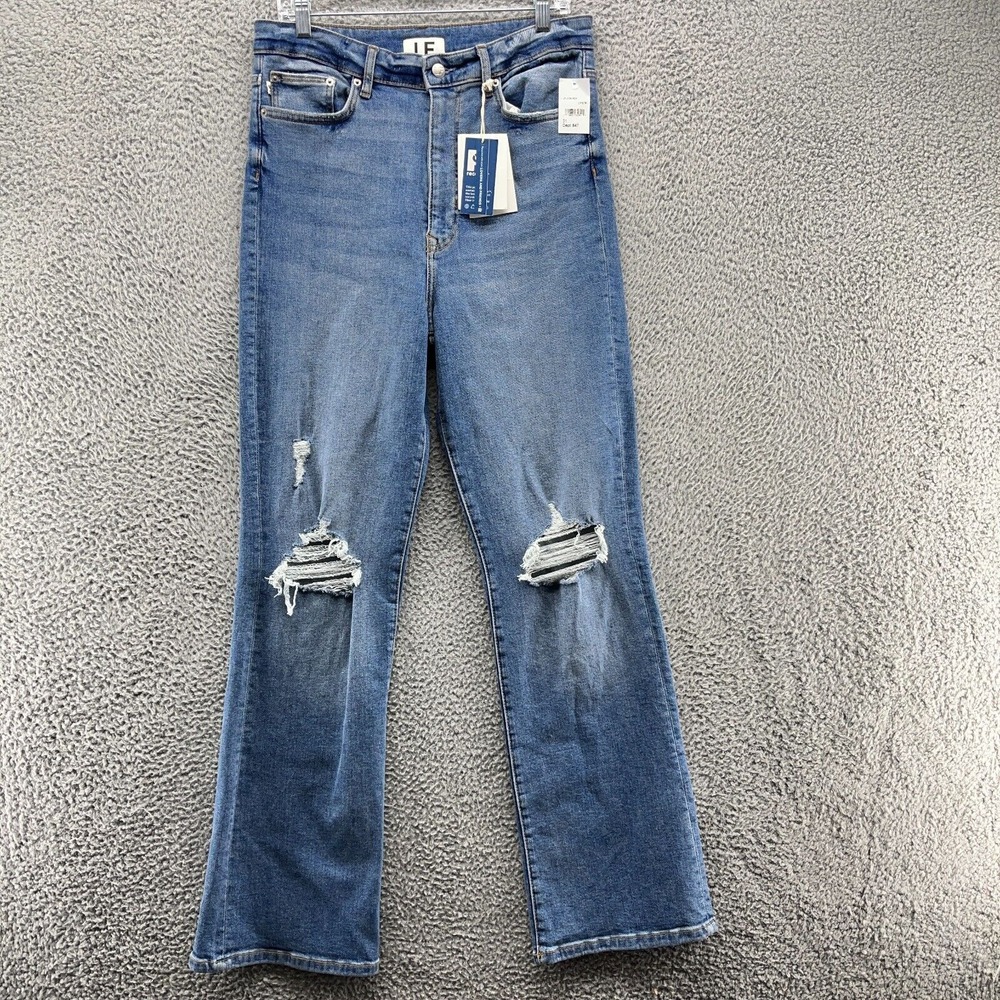 LF Jeans‎ Womens 31 Blue Distressed Relax Fit Denim Jeans New